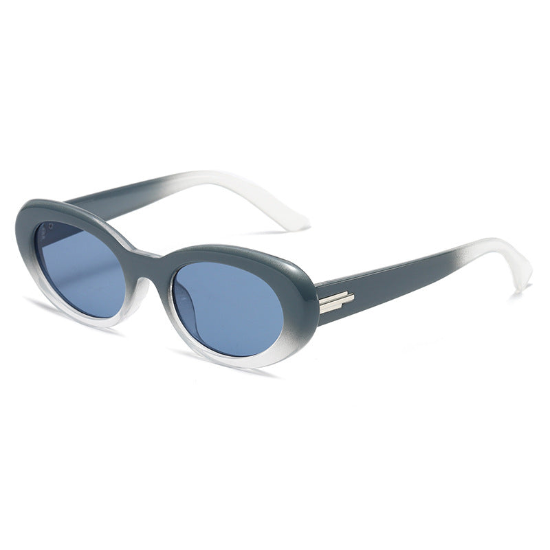 Wholesale Small Frame Oval Zebra PC Sunglasses